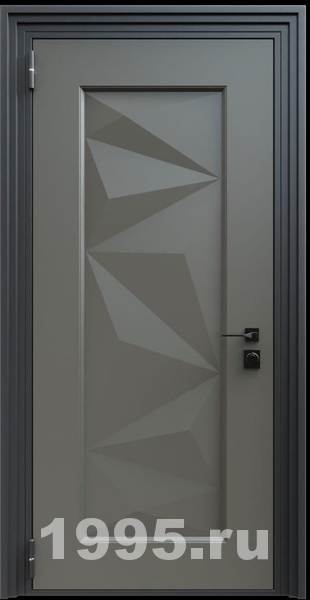 Стальная дверь с металлофиленкой и порошковым напылением RAL 7022 (тип №3) Стальная дверь с металлофиленкой и порошковым напылением RAL 7022 (тип №3)